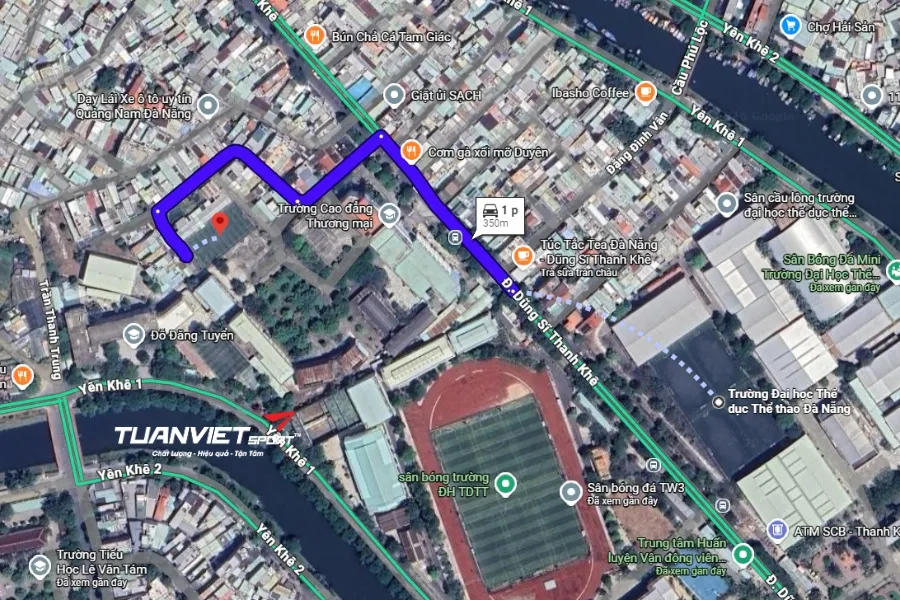 Sân bóng đá Trường Cao Đẳng Thương Mại - Sân bóng đá Quận Thanh Khê Đà Nẵng