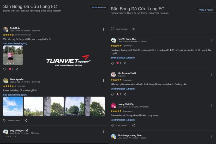 Sân bóng đá Cửu Long FC - Sân bóng đá Đồng Tháp