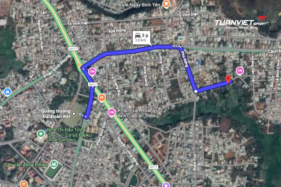 Danh sách sân bóng đá Gia Lai - Sân bóng đá nhân tạo Ánh sáng