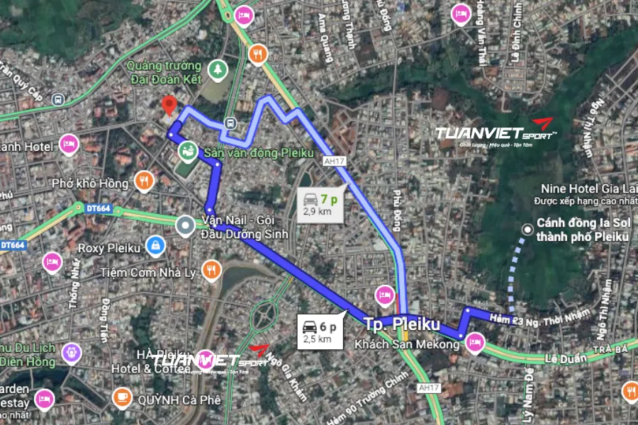 Danh sách sân bóng đá Gia Lai - Sân bóng Nhà Thi Đấu Tỉnh Gia Lai