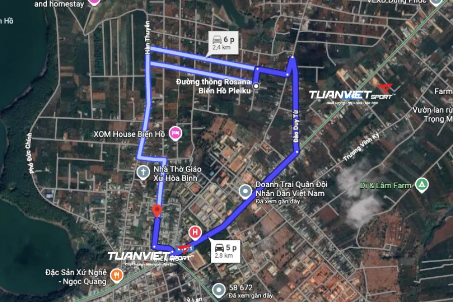 Danh sách sân bóng đá Gia Lai - Sân bóng đá nhân tạo Hai Hòa