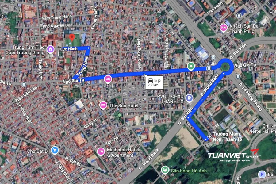 Danh sách sân bóng đá Hải Phòng - Sân bóng đá Đằng Lâm