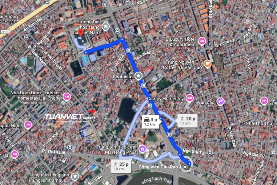 Danh sách sân bóng đá Hải Phòng - Sân bóng Đại Học Hàng Hải