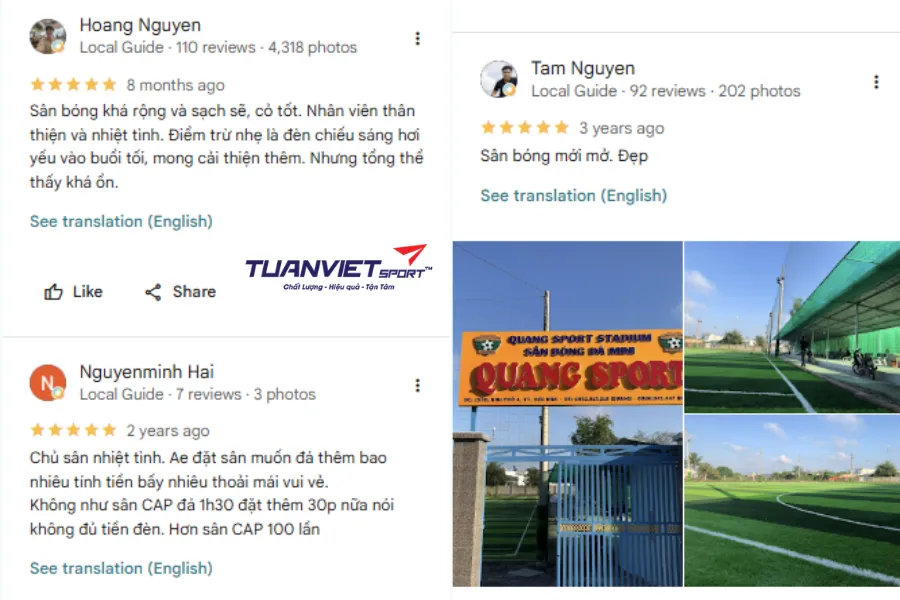 Sân bóng đá Quang Sport - Sân bóng đá Tây Ninh