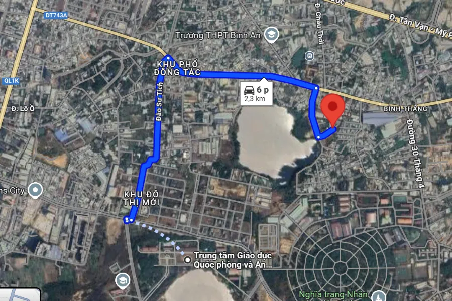 sân cầu lông Thành phố Dĩ An