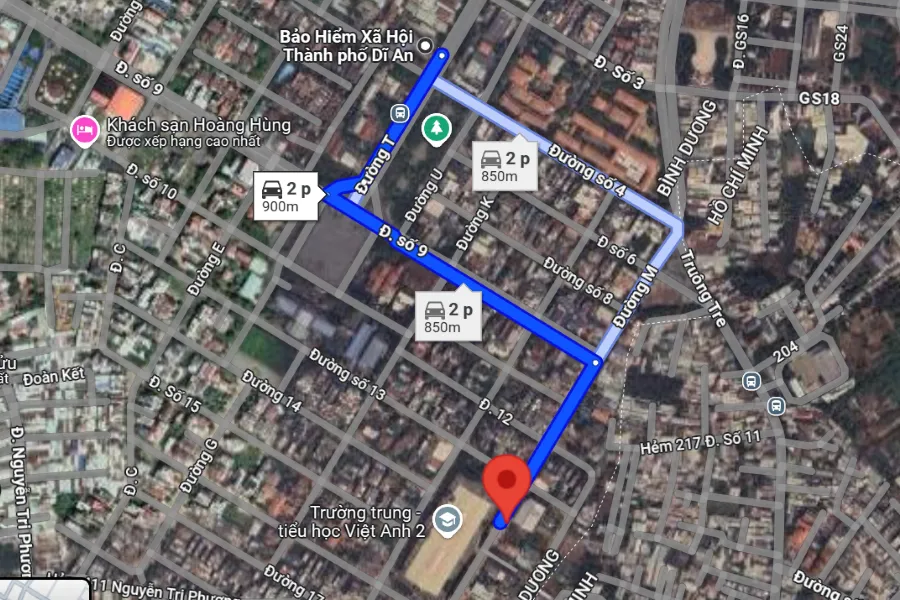 sân cầu lông Thành phố Dĩ An