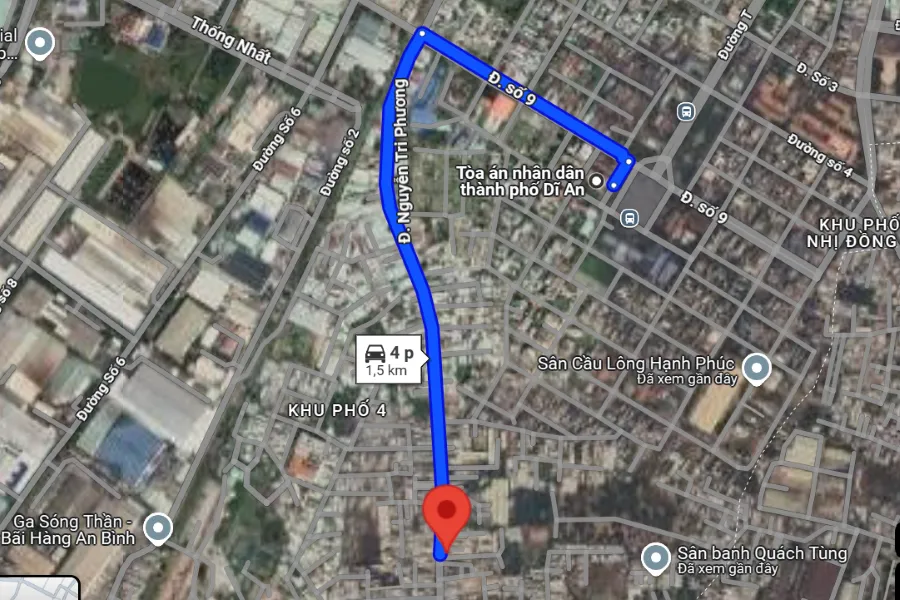 sân cầu lông Thành phố Dĩ An