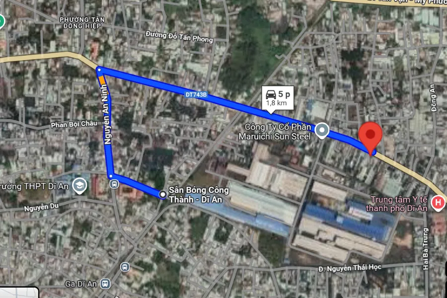 sân cầu lông Thành phố Dĩ An