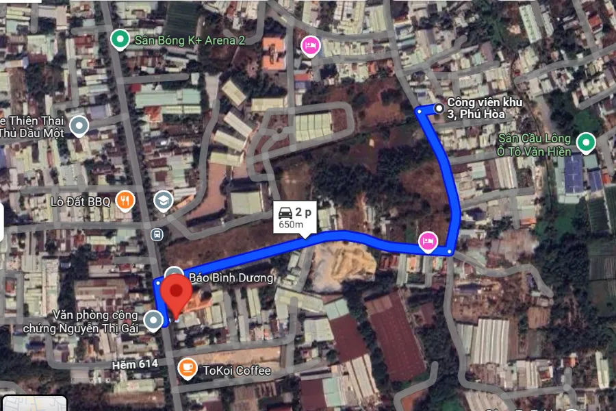 sân Cầu Lông tại Thành phố Thủ Dầu Một