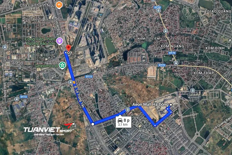 Ảnh vệ tinh Sân cầu lông CTA - sân cầu lông huyện Hoài Đức