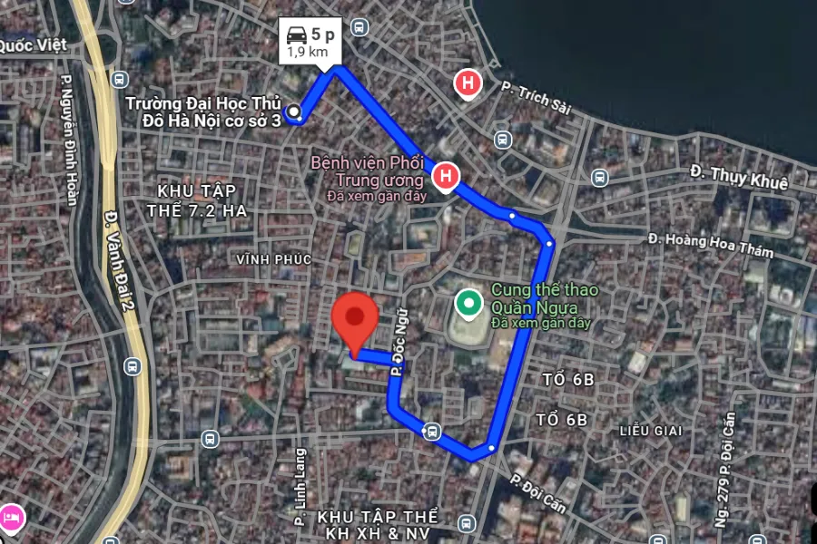 sân cầu lông Quận Ba Đình