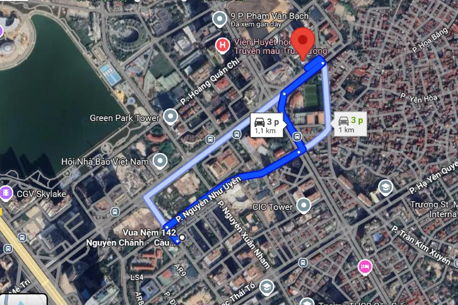 sân cầu lông quận Cầu Giấy