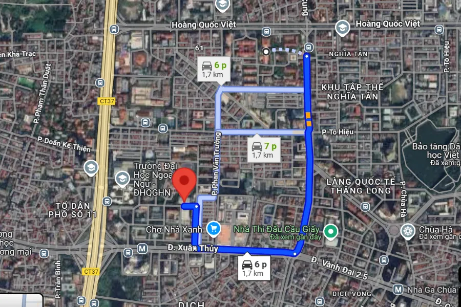 sân cầu lông quận Cầu Giấy