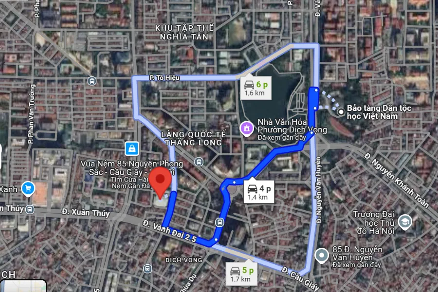 sân cầu lông quận Cầu Giấy