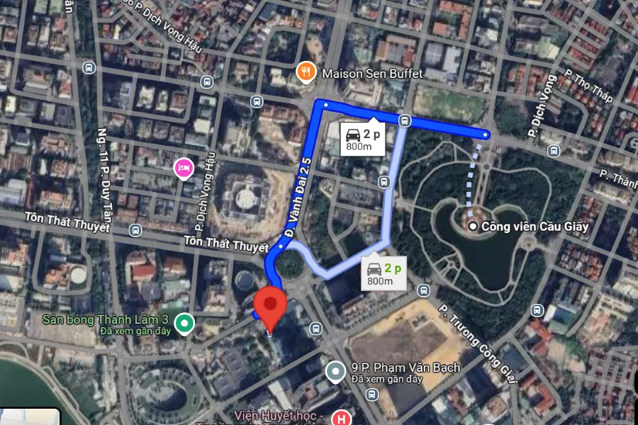 sân cầu lông quận Cầu Giấy