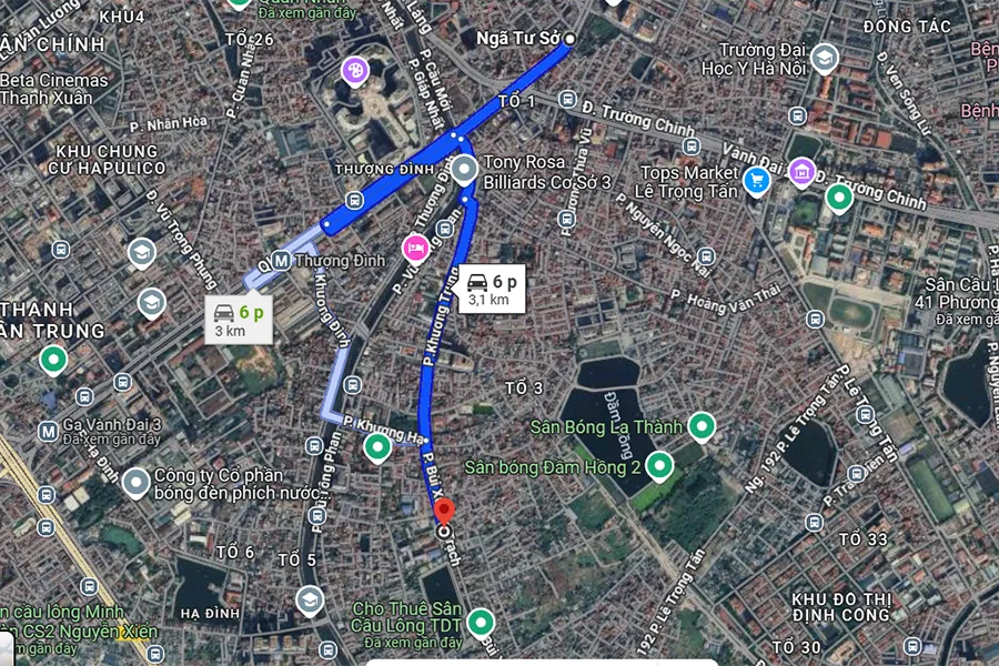 Sân cầu lông Nhà thể chất trung tâm GDNN-GDTX Thanh Xuân - quận Thanh Xuân