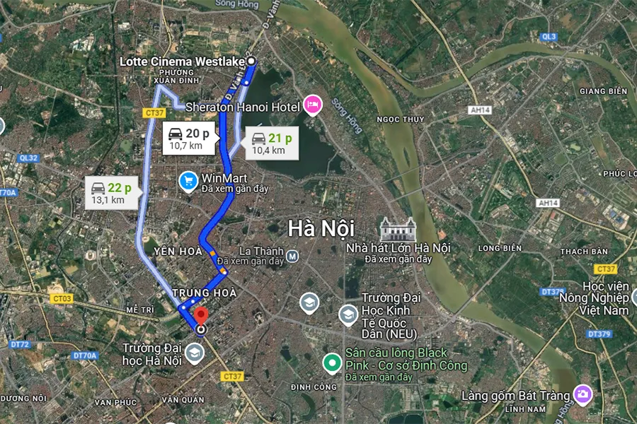 Sân cầu lông Trung Tâm Văn Hóa Thông Tin và Thể Thao Thanh Xuân - quận Thanh Xuân