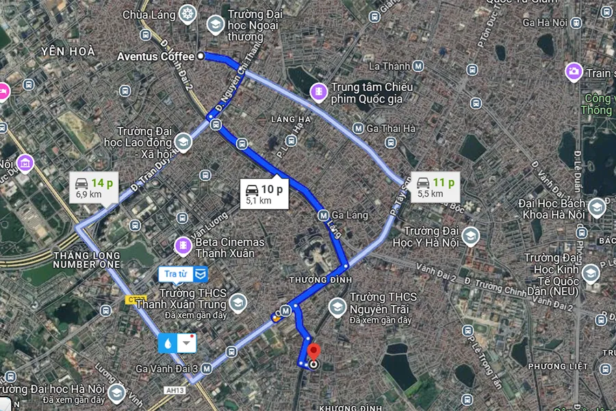 Sân cầu lông Trường THCS Khương Đình - quận Thanh Xuân