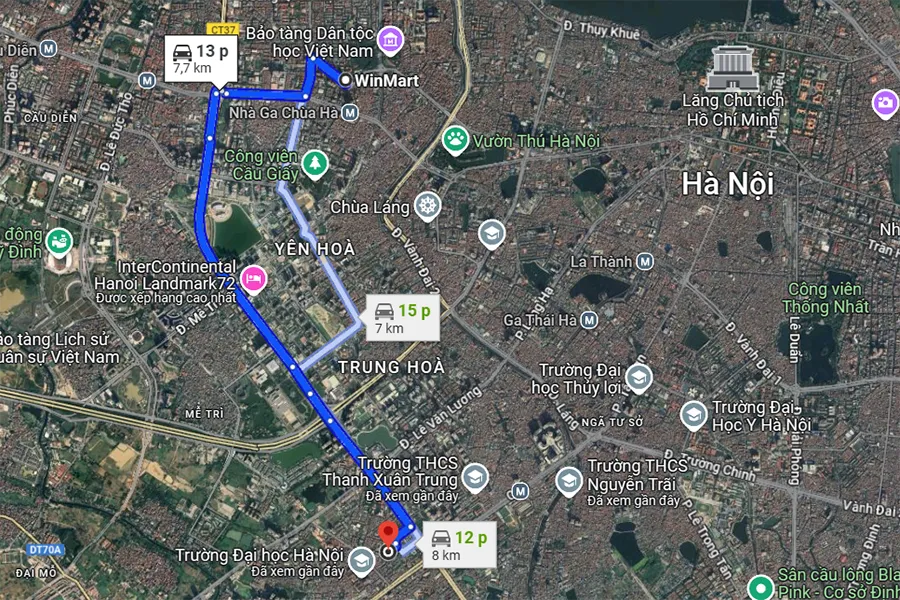 Sân cầu lông Trường THCS Việt Nam Angieri - quận Thanh Xuân