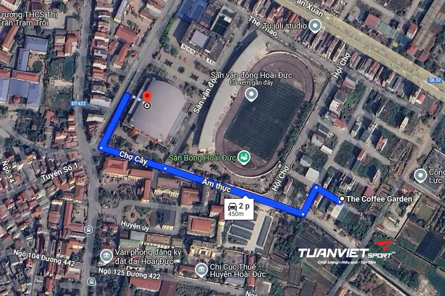 Ảnh vệ tinh Sân cầu lông Trung tâm Thể thao Hoài Đức - sân cầu lông huyện Hoài Đức