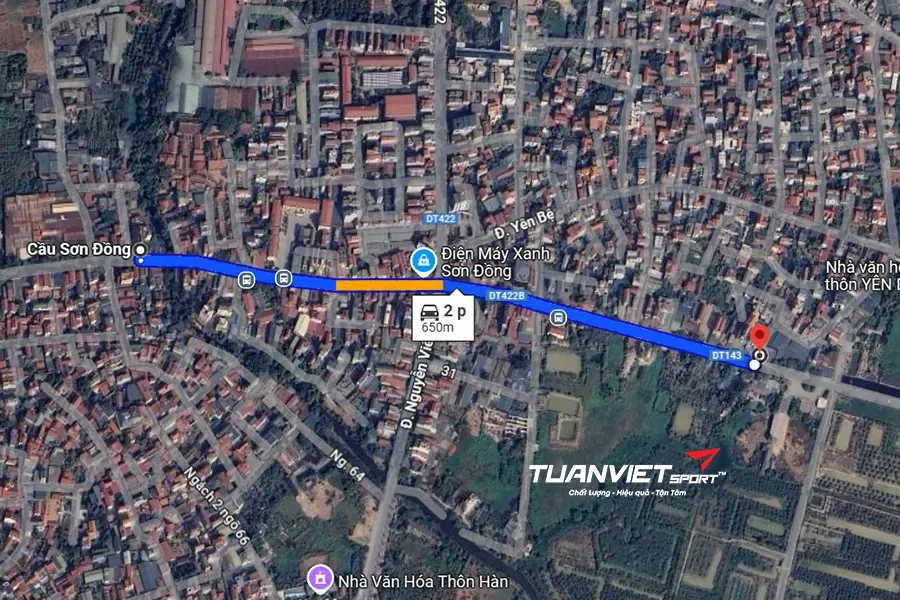 Ảnh vệ tinh Sân Cầu Lông Yên Bệ - AE Badminton - sân cầu lông huyện Hoài Đức