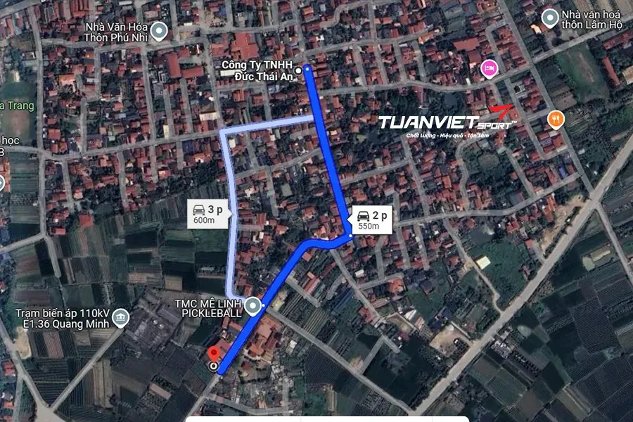 Ảnh vệ tinh Sân cầu lông Minh Phú Sport - sân cầu lông huyện Mê Linh