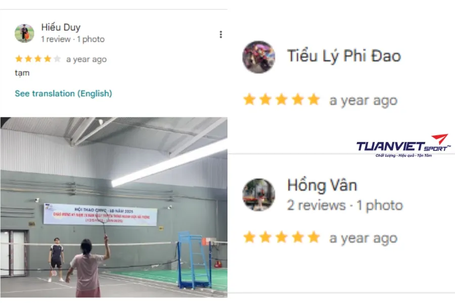 S&acirc;n cầu l&ocirc;ng Giang Lakaika - S&acirc;n cầu l&ocirc;ng Hải Ph&ograve;ng