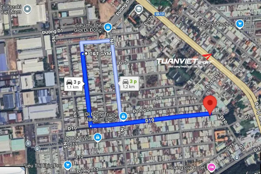 Ảnh vệ tinh CLB Cầu L&ocirc;ng Mỹ Phước 1 - S&acirc;n Cầu l&ocirc;ng tại Th&agrave;nh phố Bến C&aacute;t