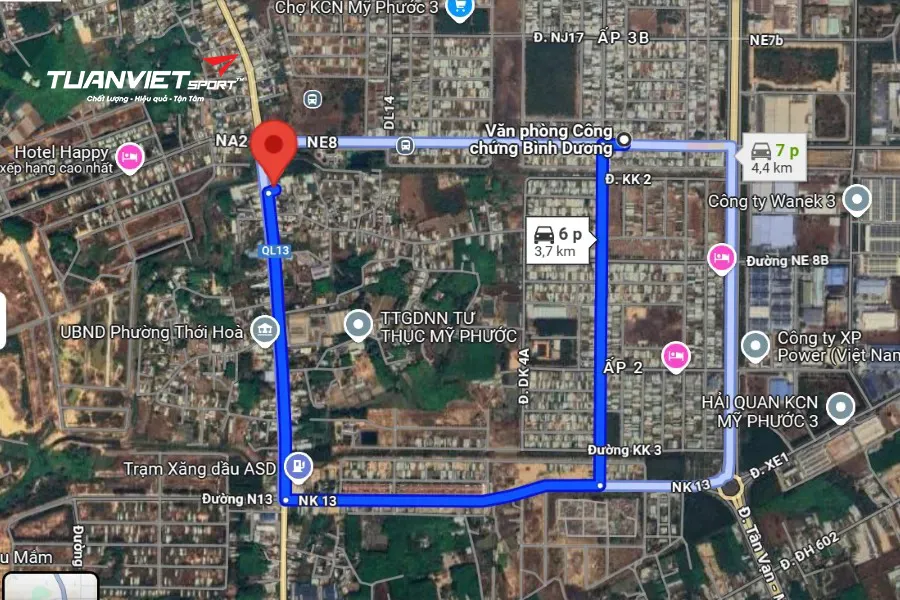 Ảnh vệ tinh S&acirc;n Cầu L&ocirc;ng Tuấn Ngọc - S&acirc;n Cầu l&ocirc;ng tại Th&agrave;nh phố Bến C&aacute;t