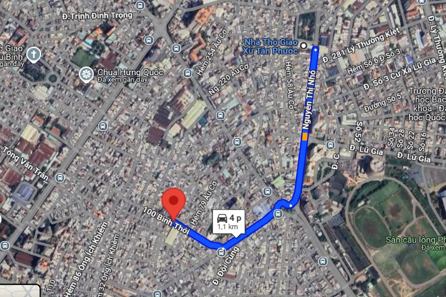 sân cầu lông Quận 11