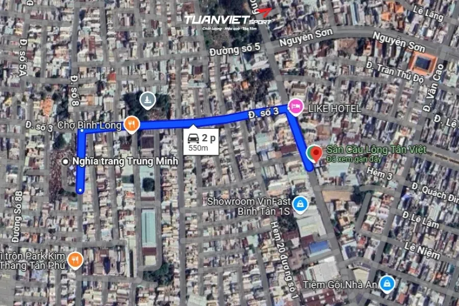 Sân cầu lông Tân Việt - Sân cầu lông Quận Tân Phú