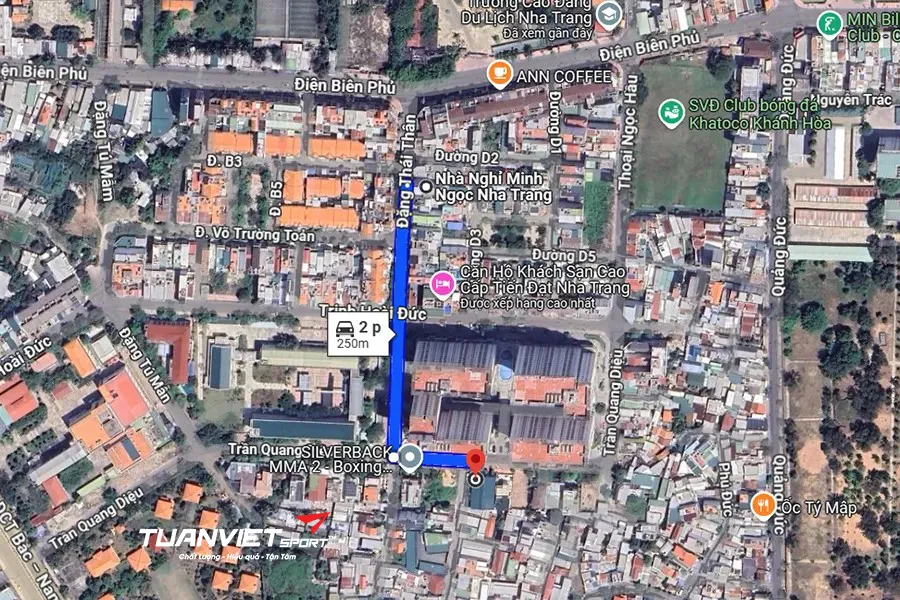 Ảnh vệ tinh CLB cầu lông Hoàng Quân Khánh Hòa - sân cầu lông khánh hòa