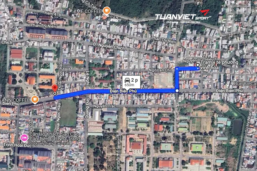 Ảnh vệ tinh Sân cầu lông Trường Cao đẳng du lịch Nha Trang - Sân cầu lông Tỉnh Khánh Hòa