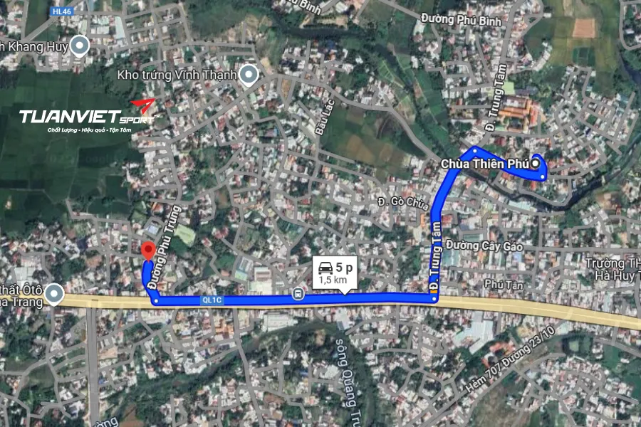 Ảnh vệ tinh Sân Cầu Lông CaBa - Sân cầu lông Tỉnh Khánh Hòa