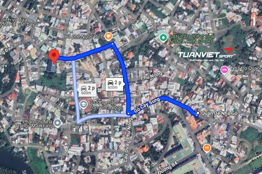 Ảnh vệ tinh Sân cầu lông 225 - Sân cầu lông Tỉnh Khánh Hòa