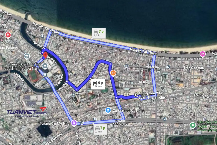 Ảnh vệ tinh Sân Cầu lông Trường Đại Học Thể Dục Thể Thao