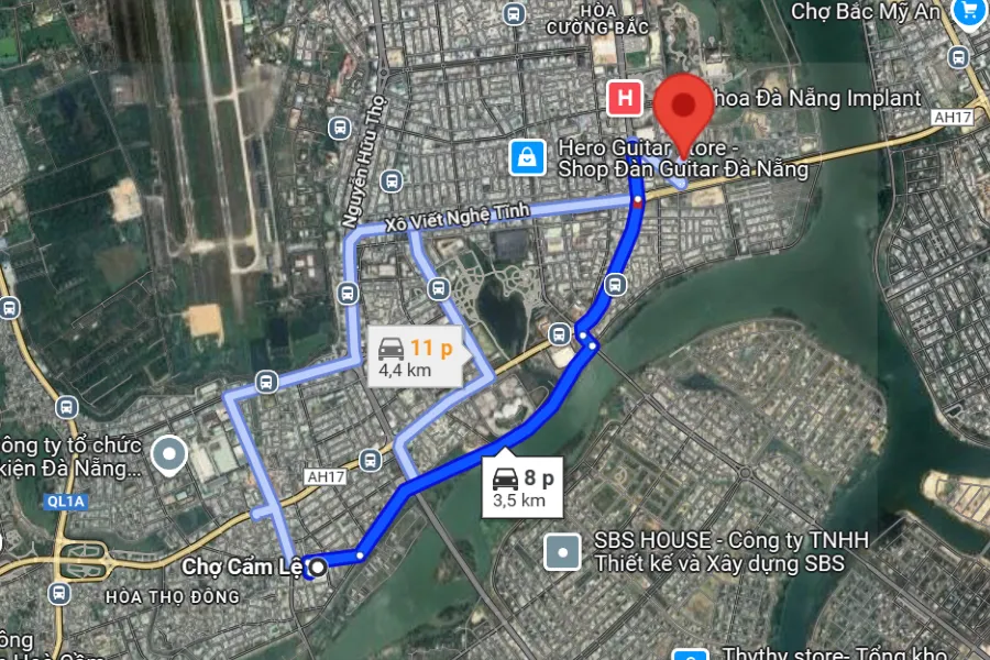 Ảnh vệ tinh sân pickleball Quận Hải Châu - Tuyên Sơn Sport