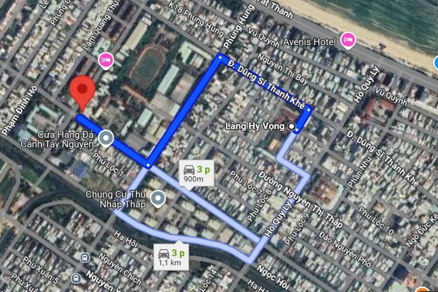 Ảnh vệ tinh sân pickleball Quận Liên Chiểu - Nguyên Phát