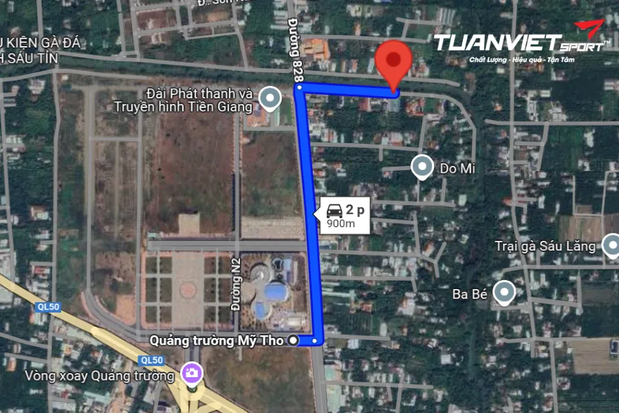 Ảnh vệ tinh S&acirc;n Pickleball Green House - S&acirc;n Pickleball tỉnh Tiền Giang