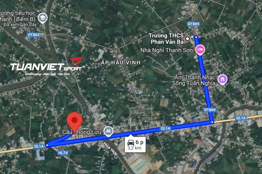 Ảnh vệ tinh S&acirc;n Pickleball Cầu X&eacute;o - S&acirc;n Pickleball tỉnh Tiền Giang