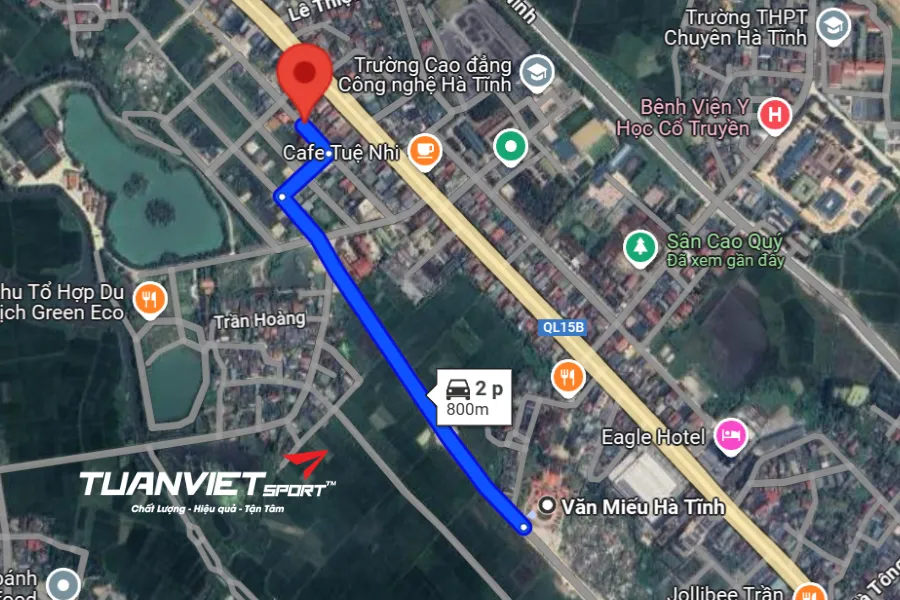 Ảnh vệ tinh sân pickleball Tỉnh Hà Tĩnh - Green T.A