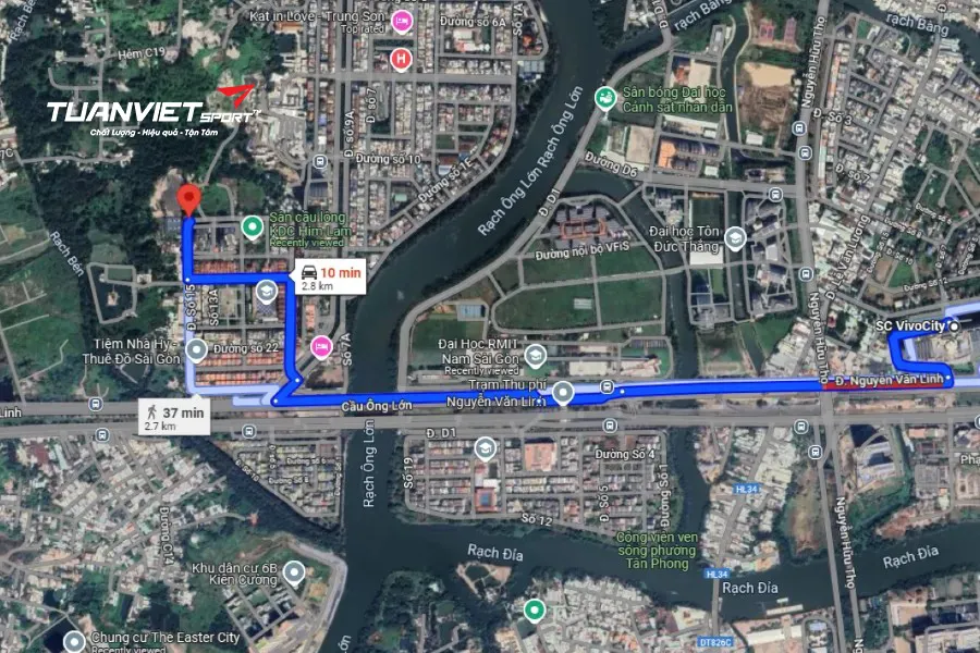 Ảnh vệ tinh Sân Pickleball Trung Sơn - Sân pickleball huyện Bình Chánh