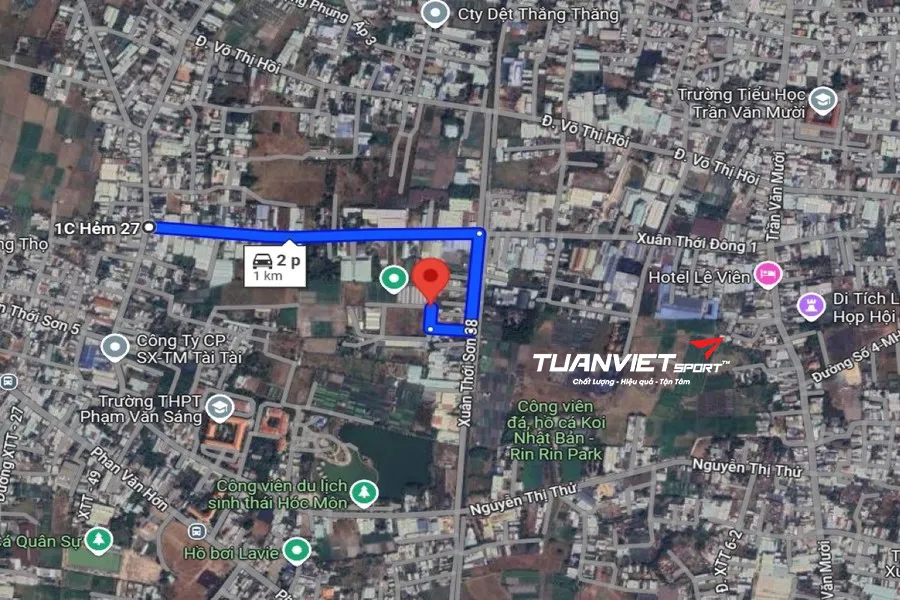 Ảnh vệ tinh S&acirc;n Pickleball D&D - S&acirc;n pickleball Huyện H&oacute;c M&ocirc;n