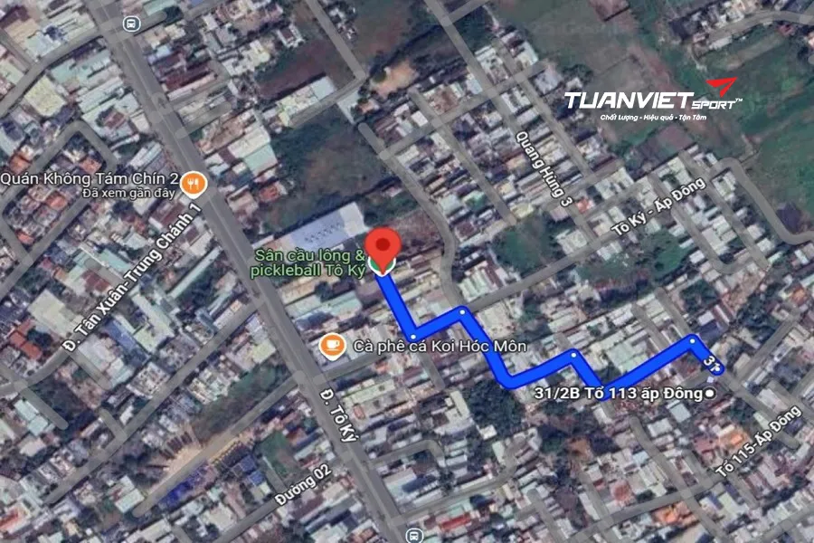 Ảnh vệ tinh S&acirc;n Pickleball T&ocirc; K&yacute; - S&acirc;n pickleball Huyện H&oacute;c M&ocirc;n