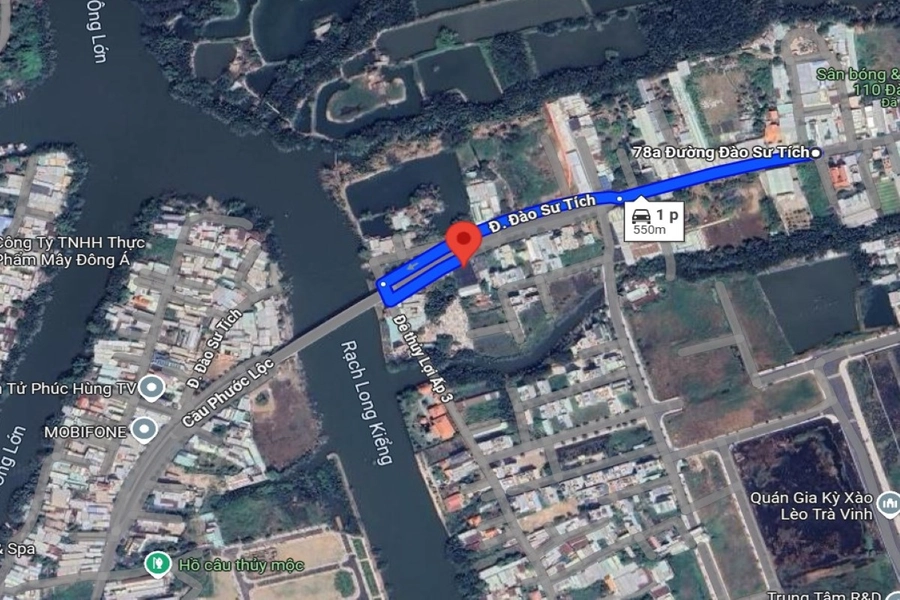 Ảnh vệ tinh sân pickleball Huyện Nhà Bè - Nhà Bè