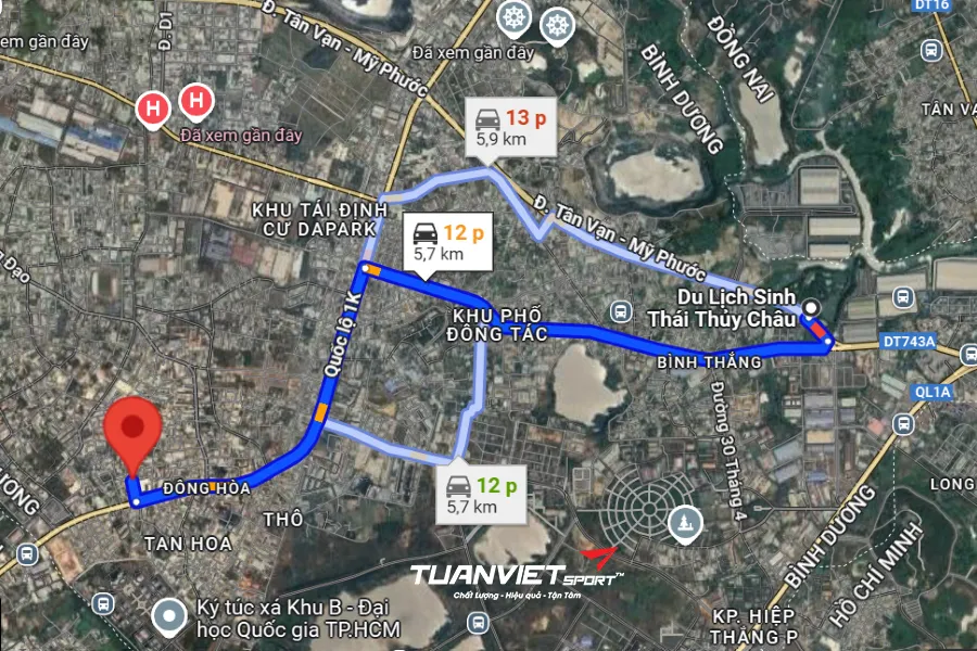 Ảnh vệ tinh CLB Pickleball Dĩ An Thức Sports&nbsp;- S&acirc;n pickleball Tỉnh B&igrave;nh Dương (TP. HCM mới)