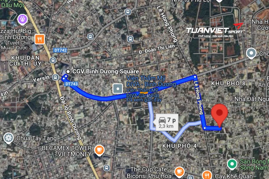 Ảnh vệ tinh S&acirc;n Pickleball Ph&uacute; Đạt - S&acirc;n pickleball Tỉnh B&igrave;nh Dương (TP. HCM mới)