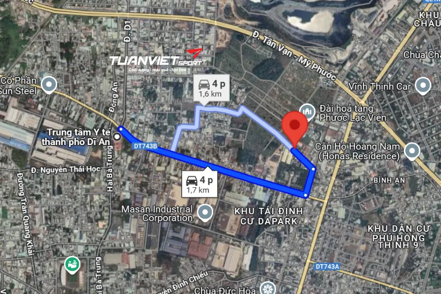 Ảnh vệ tinh S&acirc;n Pickleball Gia L&acirc;m&nbsp;- S&acirc;n pickleball Tỉnh B&igrave;nh Dương (TP. HCM mới)