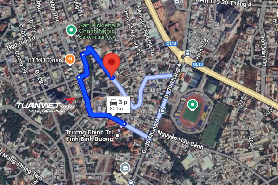 Ảnh vệ tinh S&acirc;n Pickleball Zone Club&nbsp;- S&acirc;n pickleball Tỉnh B&igrave;nh Dương (TP. HCM mới)