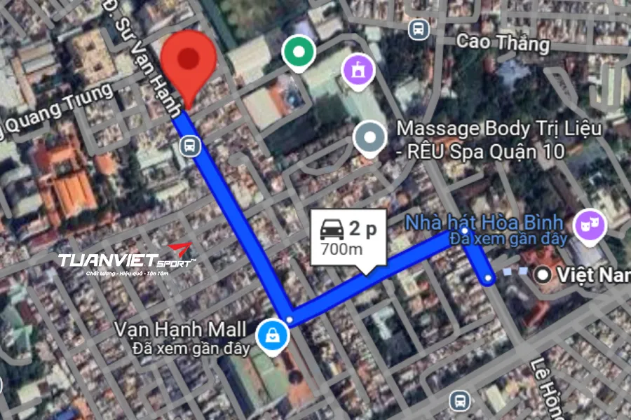 Ảnh vệ tinh sân pickleball Quận 10 - Lê Xuân- Kỳ Hòa 2